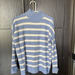 LOFT Blue and White Striped Women’s Sweater- Size Small